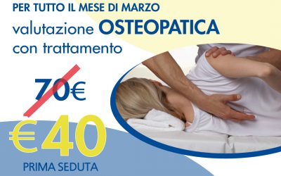 Osteopatia: promo per tutto il mese di marzo!